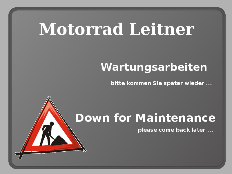 Wartungsarbeiten, bitte kommen Sie sp�ter wieder ...